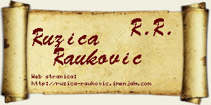 Ružica Rauković vizit kartica